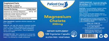 Patient One 1 MediNutritionals Magnesium Chelate 200 mg - supplement
