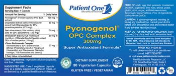 Patient One 1 MediNutritionals Pycnogenol OPC Complex 300 mg - supplement