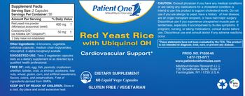 Patient One 1 MediNutritionals Red Yeast Rice with Ubiquinol QH - supplement