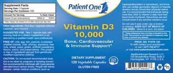 Patient One 1 MediNutritionals Vitamin D3 10,000 - supplement
