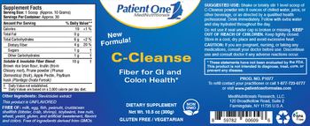 Patient One MediNutritionals C-Cleanse Unflavored - supplement