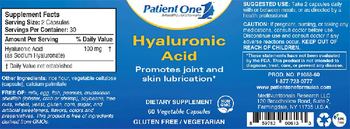 Patient One MediNutritionals Hyaluronic Acid - supplement