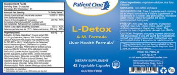 Patient One MediNutritionals L-Detox A.M. Formula - supplement