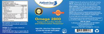 Patient One MediNutritionals Omega 2800 Natural Orange Flavor - supplement