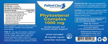 Patient One MediNutritionals Phytosterol Complex 1000 mg - supplement
