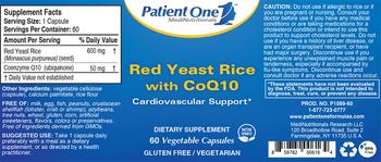 Patient One MediNutritionals Red Yeast Rice with CoQ10 - supplement