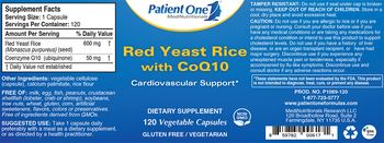 Patient One MediNutritionals Red Yeast Rice with CoQ10 - supplement