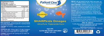 Patient One MediNutritionals SHARPkids Omegas Fresh Lemon Flavor - gluten free supplement