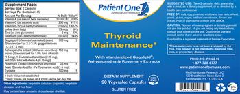 Patient One MediNutritionals Thyroid Maintenance - supplement