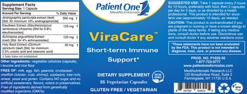 Patient One MediNutritionals ViraCare - supplement
