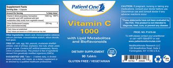 Patient One MediNutritionals Vitamin C 1000 - supplement