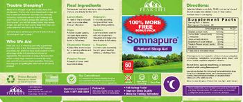 Peak Life Somnapure Natural Sleep Aid - supplement