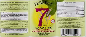 Perfect 7 Laxative - senna herbal supplement