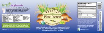 Perfect Supplements Perfect Plant Protein Vanilla Flavored - supplement