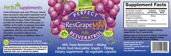 Perfect Supplements Perfect ResGrape Max - supplement