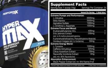 Performax Labs HyperMax Blue Razz - supplement