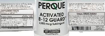 Perque Activated B-12 Guard 2,000 mcg Sublingual - supplement