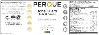 Perque Bone Guard Forte 20 Tabsules - supplement