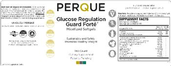 Perque Glucose Regulation Guard Forte Micellized Softgels - supplement