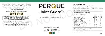 Perque Joint Guard - these statements have not been evaluated by the food and drug administration these products are not 