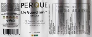 Perque Life Guard Mini Tabsules - multivitamin multimineral supplement