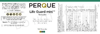 Perque Life Guard Mini Tabsules - these statements have not been evaluated by the food and drug administration these products are not 