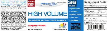 PEScience High Volume Raspberry Lemonade - supplement