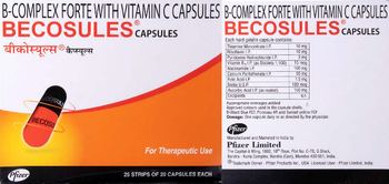 Pfizer Becosules Capsules - supplement