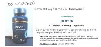 PharmAssure Biotin - supplement