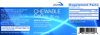 Pharmax Chewable CoQ10 60 mg Blackcurrant Flavor - supplement