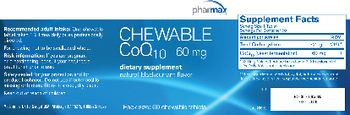 Pharmax Chewable CoQ10 60 mg Natural Blackcurrant Flavor - supplement