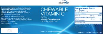 Pharmax Chewable Vitamin C 500 mg Natural Orange Flavor - vitamin supplement