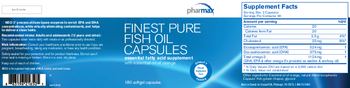 Pharmax Finest Pure Fish Oil Capsules - essential fatty acid supplement