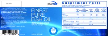 Pharmax Finest Pure Fish Oil Natural Orange Flavor - supplement