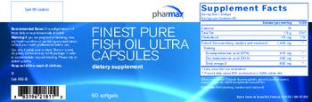 Pharmax Finest Pure Fish Oil Ultra Capsules - supplement