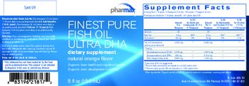 Pharmax Finest Pure Fish Oil Ultra DHA Natural Orange Flavor - supplement