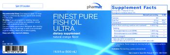 Pharmax Finest Pure Fish Oil Ultra Natural Orange Flavor - supplement