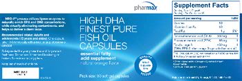 Pharmax High DHA Finest Pure Fish Oil Capsules Natural Orange Flavor - essential fatty acid supplement