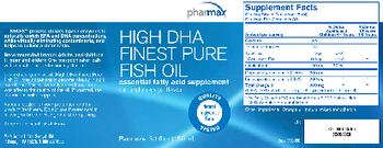 Pharmax High DHA Finest Pure Fish Oil Natural Orange Flavor - essential fatty acid supplement
