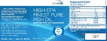 Pharmax High EPA Finest Pure Fish Oil Natural Orange Flavor - essential fatty acid supplement