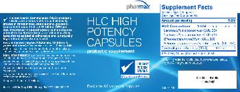 Pharmax HLC High Potency Capsules - probiotic supplement