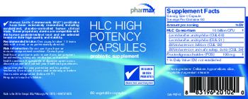 Pharmax HLC High Potency Capsules - probiotic supplement