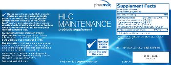 Pharmax HLC Maintenance - probiotic supplement
