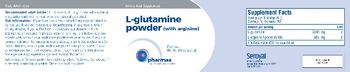 Pharmax L-Glutamine Powder (With Arginine) - amino acid supplement