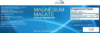 Pharmax Magnesium Malate - mineral supplement