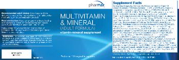 Pharmax Multivitamin & Mineral (Adult Formula) - vitaminmineral supplement