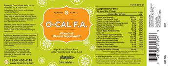 Pharmics O-Cal F.A. - vitamin mineral supplement