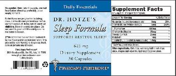 Physician's Preference Dr. Hotze's Sleep Formula 625 mg - supplement