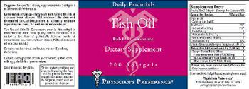 Physician's Preference Fish Oil - supplement