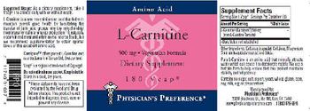 Physician's Preference L-Carnitine 500 mg - 